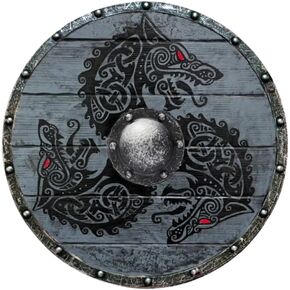 Troy Artefacts® Handmade Viking Fenrir Wolf Shield | Nordic Warrior Wooden Shield | LARP, Cosplay, Wall Art in Saudi Arabia