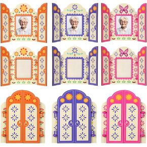 6 قطع من ديكورات Dia De Los Muertos Altar Ofrenda يوم الموتى، إطار صورة تذكاري خشبي، صندوق ظل لديكور Dia De Los Muertos التذكاري، لوازم حفلات الهالوين المكسيكية in Kuwait