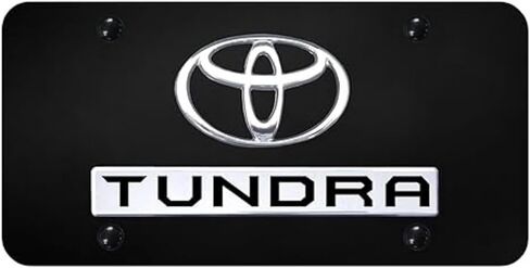 Au-TOMOTIVE Gold INC. لوحة ترخيص ذات شعار مزدوج مرخصة رسميًا لسيارة Toyota Tundra (أسود) in Saudi Arabia