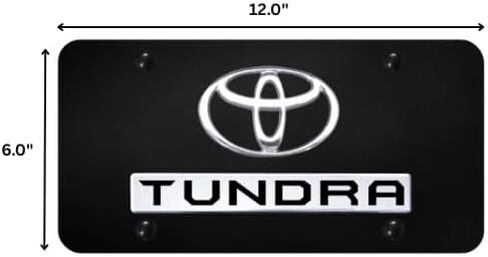 Au-TOMOTIVE Gold INC. لوحة ترخيص ذات شعار مزدوج مرخصة رسميًا لسيارة Toyota Tundra (أسود) in Saudi Arabia