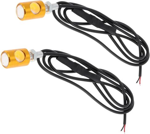 2Pcs License Plate Light 12V LED Tag Lamp for Car Motorcycle Waterproof Yellow License Plate Light in Saudi Arabia