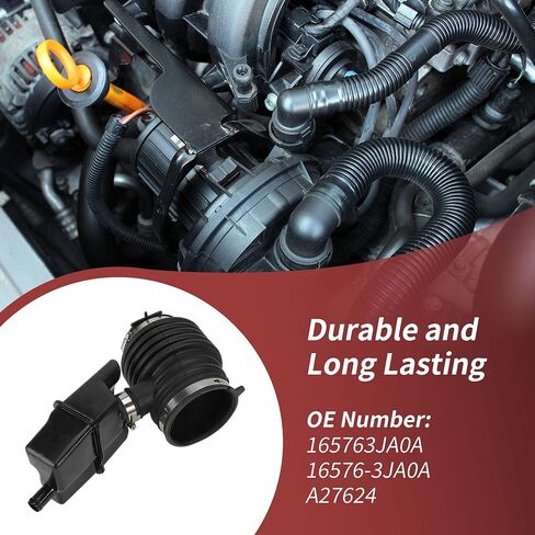 خرطوم دخول الهواء للمحرك رقم 16576-3JA0A لنيسان مورانو 2015-2024 3.5L V6 لنيسان باثفندر 2013-2016 لإنفينيتي QX60 2014-2016 3.5L V6 لإنفينيتي JX35 2013 3.5L V6 in Saudi Arabia