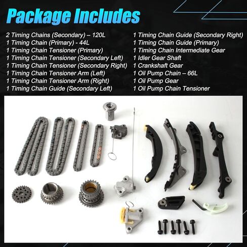 05047886AB Timing Chain Kit Fit 2016-2024 for Chrysler Pacifica Voyager for Dodge Durango for Jeep Gladiator Grand Cherokee Wrangler for Ram Promaster 1500 2500 3500 3.6L V6 VIN 7,G; 05184364AD in Saudi Arabia