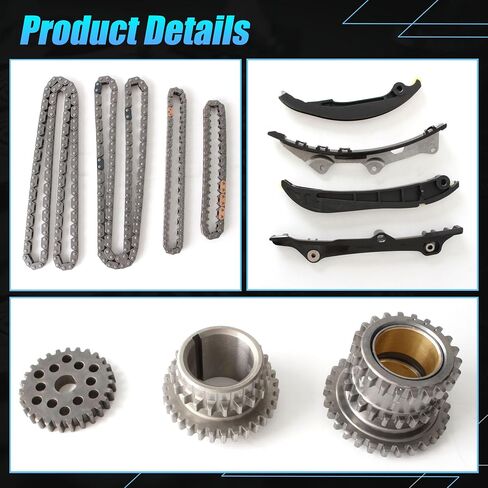 05047886AB Timing Chain Kit Fit 2016-2024 for Chrysler Pacifica Voyager for Dodge Durango for Jeep Gladiator Grand Cherokee Wrangler for Ram Promaster 1500 2500 3500 3.6L V6 VIN 7,G; 05184364AD in Saudi Arabia