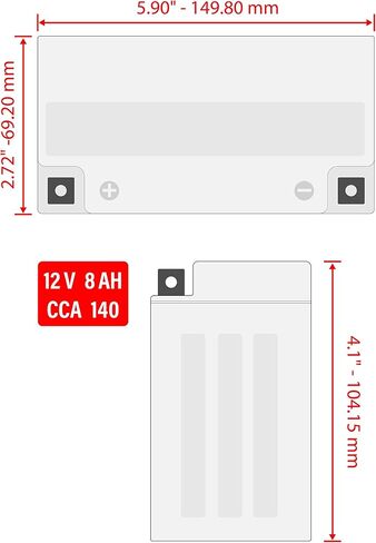 Caltric Agm Battery Compatible with Yamaha R6 Yzf-R6 Yzfr6 2001-2005 in Saudi Arabia