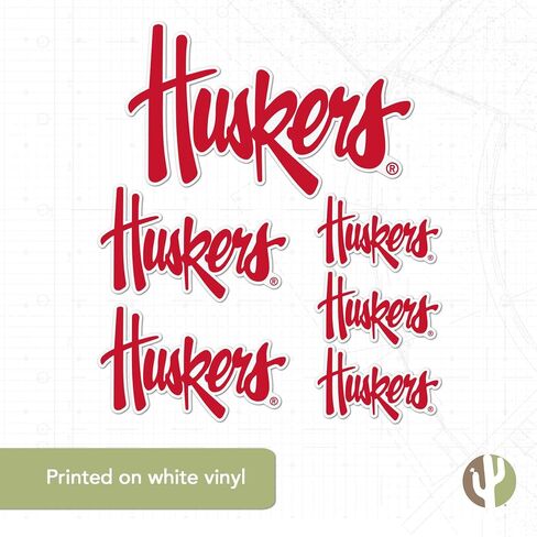 Desert Cactus University of Nebraska Stickers GBR NU Huskers Vinyl Decals Laptop Water Bottle Car Scrapbook T3 (Type 3-1) in Saudi Arabia