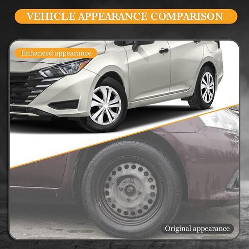 أغطية محور من الكروم مقاس 15 بوصة تناسب 2007-2025 Nissan Versa، أغطية حافة عجلة التثبيت سهلة التركيب، مجموعة من مادة البولي بروبيلين مكونة من 4 عجلات فولاذية - 15 بوصة 4 قطع in Saudi Arabia