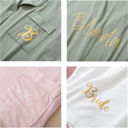 Pajamas for Women Set Jersey 2 Piece Bridesmaid Sleepwear Bridal Gift Bride PJs Loungewear in Saudi Arabia
