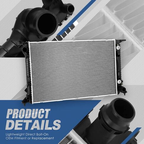 Auto Dynasty Radiator Compatible with 08-10 A5 A6 A7 Quattro S4 S5 Q5 SQ5 3.0L 3.2L 3.6L Gas Powered AT, DPI 13278 Factory Style 2-Row Cooling Radiator, Aluminum Core in Saudi Arabia