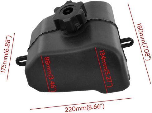 1.8L Gas Fuel Petrol Tank with Cap Plastic Gas Tank for TaoTao SUNL Roketa Kazuma Chinese 50cc 70cc 90cc 110cc 125 CC Quad ATV 4 Wheeler Quad Bike Parts, ATV Accessories Mini Bike Scooter in Saudi Arabia