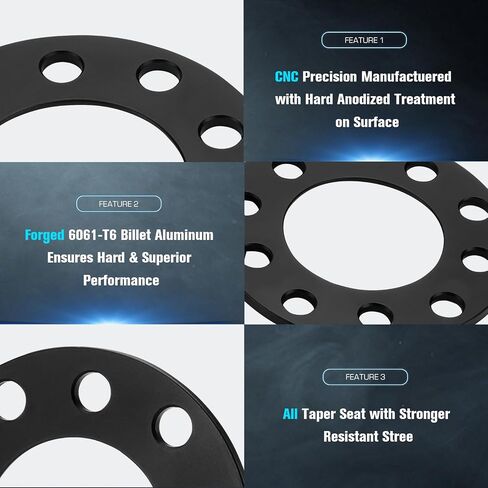 5x114.3mm Wheel Adapters 1/4" (6mm) w/ 78.1mm Bore fits Jeep Cherokee Wrangler Liberty, 5x4.5 5x4.75 Wheel Spacers for Ford Mustang Explorer Ranger Galaxie 500 Crown Victoria 4PCs in Saudi Arabia