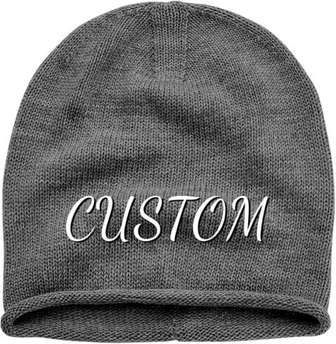 Custom Beanie for Men - Bulk Personalized Beanies Unisex Add Your Text Photo Custom Winter Hat Custom Logo Beanies in Saudi Arabia