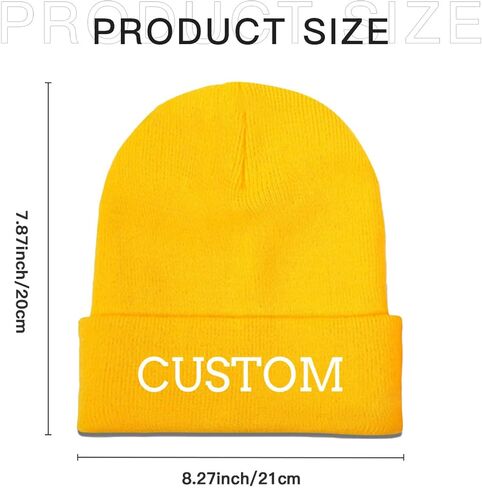 Custom Beanie for Men - Bulk Personalized Beanies Unisex Add Your Text Photo Custom Winter Hat Custom Logo Beanies in Saudi Arabia