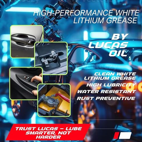 White Lithium Grease 2-Pack – (2 x 8 oz Squeeze Tubes / 16 oz Total / 1 lb) Heavy-Duty Waterproof Grease for Automotive, Marine, Trailer & Home Use in Saudi Arabia