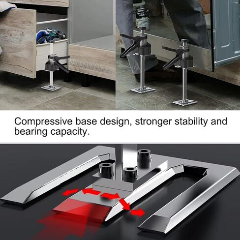 Greywolf مجهود ذراع جاك 2 حزمة، 15.5 بوصة أداة جاك يدوية، رفع الأثاث متعدد الوظائف، تحمل 440 رطل رفع 6.7 بوصة، للخزانة وبلاط الحائط أداة ضبط الارتفاع المحمولة in Kuwait