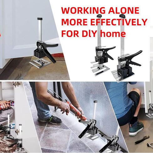 Greywolf مجهود ذراع جاك 2 حزمة، 15.5 بوصة أداة جاك يدوية، رفع الأثاث متعدد الوظائف، تحمل 440 رطل رفع 6.7 بوصة، للخزانة وبلاط الحائط أداة ضبط الارتفاع المحمولة in Kuwait