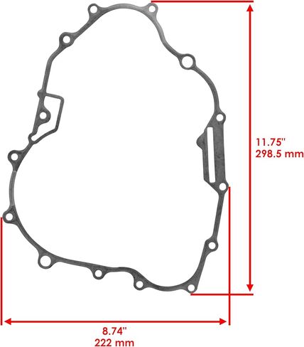 Caltric Clutch Cover Gasket Compatible with Yamaha Raptor 250 Yfm250R Yfm 250R 2008-2013 in Saudi Arabia