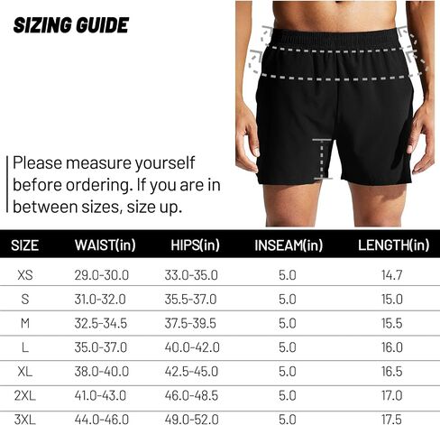 Men's 5 Inch Active Shorts Dry Fit Running Shorts for Men Gym Workout Athletic Shorts with Pockets, Lightweight in Saudi Arabia