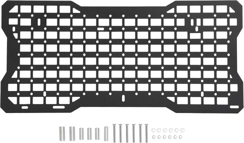 Tailgate Tactical Molle Panel Compatible with 2007-2022 Jeep Wrangler JK JL Rear Door Cargo Organizer Interior Storage Plate Racks W/O Bag Aluminium in Saudi Arabia