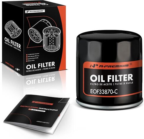A-Premium 10K Miles Protection Spin On Oil Filter Compatible with Chevrolet & GMC & Jeep & Buick & Cadillac & Suzuki & Saab & American Motors & Checker & Daewoo & Oldsmobile & Pontiac & Saturn & Isuzu in Saudi Arabia