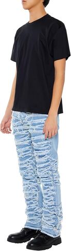 Forever 21 Men's Destroyed Slim-fit Mid-Rise Jeans in Saudi Arabia