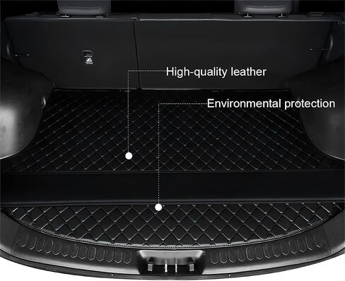 Custom Making Trunk Mats Cargo Mats Fit for 99.9% Sedan SUV All Weather Protection Leather Liners Trunk Mat Cargo Liners (Black Blue) in Saudi Arabia