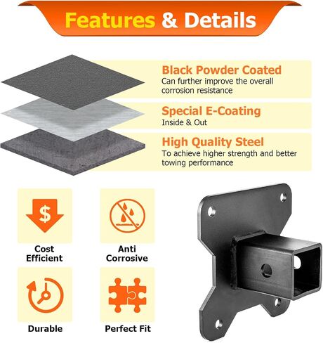 WeiSen UTV 2" Rear Receiver Hitch Compatible with Polaris RZR XP 1000 2014-2025 in Saudi Arabia