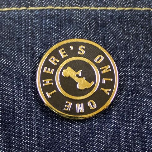 Jeep There’s Only One Lapel Pin – Vintage Willys Jeep Round Cloisonné Enamel Badge | 1" Collectible Pin | Made in USA in Saudi Arabia