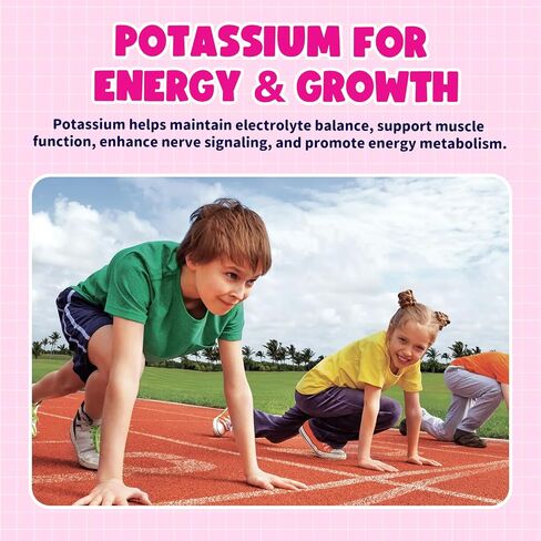Magnesium Gummies for Kids - Magnesium Glycinate Gummies with Vitamin D3, B6, Potassium & Ashwagandha, Magnesium for Kids & Adults Relaxation, Sleep, Brain & Bone Health -Vegan Strawberry 60ct in Saudi Arabia