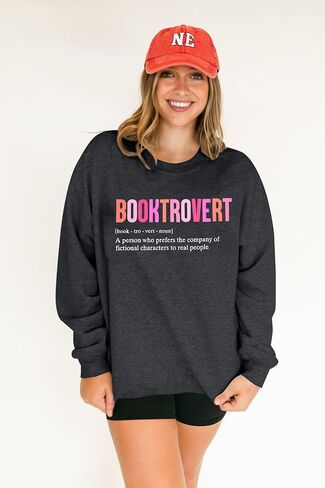 BENGELY Book Sweatshirt Women Funny Book Lover Graphic Shirt Reading Bookworm Pullover Hoodie Floral Casual Long Sleeve Tops in Saudi Arabia