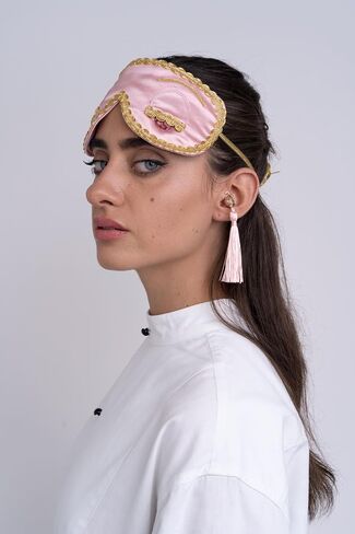 Breakfast at Tiffany's Inspired Tassel Earplug - Perfect for Audrey Hepburn Costume, Decorations, Holly Golightly - Basic Noise Cancelling Fashionable earplugs (Dusty Rose, One Size) in Saudi Arabia