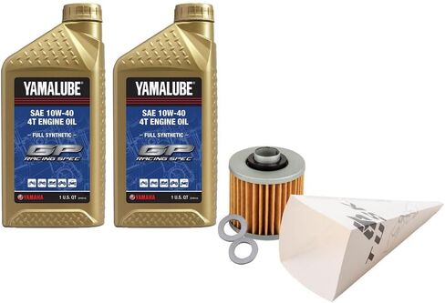 مجموعة تغيير الزيت Tusk 4-Stroke Yamalube Hi-Perf. الاصطناعية 10W-40 لياماها رابتور 700R SE 2022-2025 in Saudi Arabia