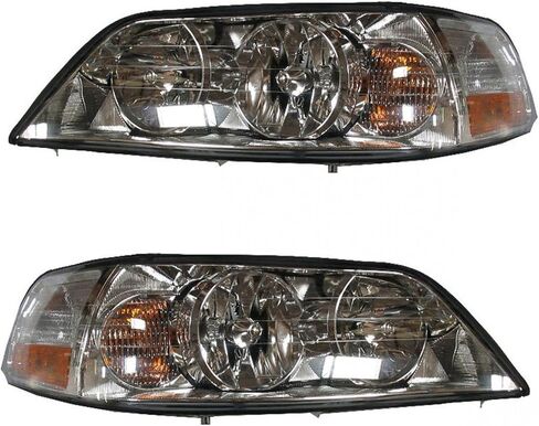2 Piece Headlight Assembly Set Driver & Passenger Side Compatible with 2003-2004 Lincoln Town Car FO2502184 FO2503184 in Saudi Arabia