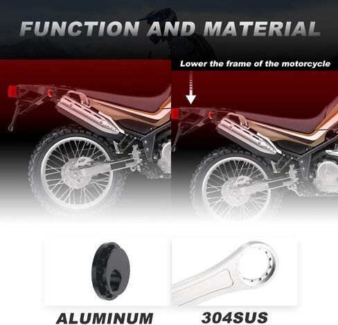 وصلات خفض قابلة للتعديل مقاس 0-1.2 بوصة من Xitomer، تناسب Tiger 900 /GT/Rally/GT Pro/Rally Pro 2020-2023، مناسبة لـ Tiger 850 Sport 2021-2023، وصلة تعليق سفلية (أسود) in Saudi Arabia