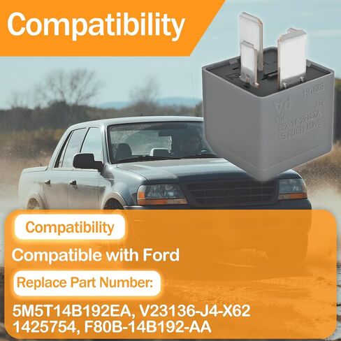مرحل 5M5T14B192EA V23136-J4-X62 - مرحل سيارات 12 فولت 70 أمبير 4 دبابيس للأنظمة الكهربائية - استبدال مباشر لـ 1425754، F80B-14B192-AA in Saudi Arabia