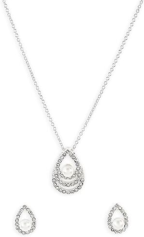Light Up Box Womens Cubic Zirconia Pure Silver Over Brass 2-pc. Jewelry Set in Saudi Arabia