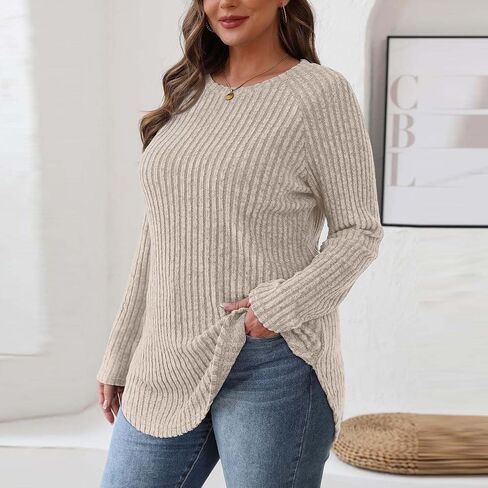 LRMQS Long Sleeve Shirts for Women Trendy Casual Loose Fit Dressy Tunic Tops Fall Fashion 2025 Warm Sweater Holiday Outfits in Saudi Arabia