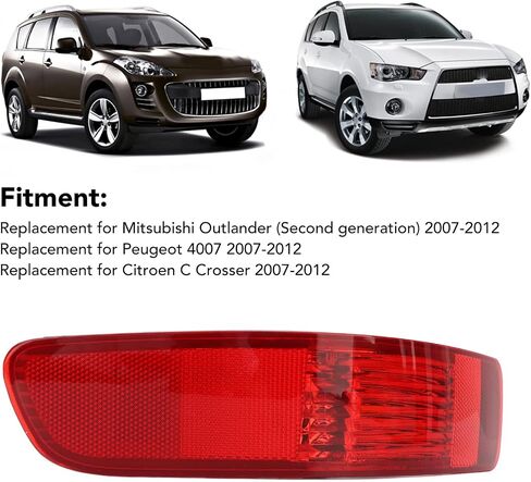 Bumper Side Marker Lamp,Left Rear Bumper Reflector 8352A005 For Outlander 2007-2012 Tail Light in Saudi Arabia