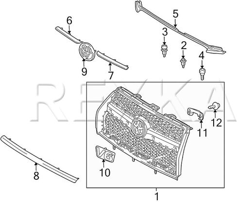 Rexka 4pcs Bumper Cover Radiator Grille Protector Screw Hood Stop Buffer 53119-20120 for Toyota Camry 2007-2011 RAV4 2006-2007 Venza 2009-2011 in Saudi Arabia