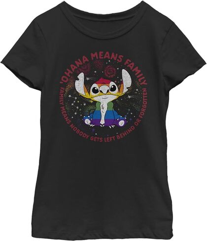Disney Lilo & Stitch Ohana Pride Girl's Solid Crew Tee in Saudi Arabia
