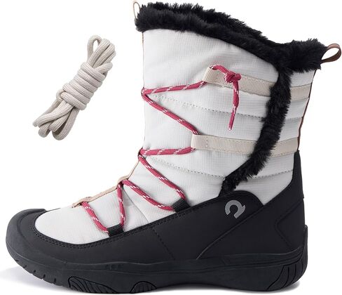 Boys Girls Snow Boots Waterproof Outdoor Sport Warm Cozy Anti-Slip Lightweight Winter Shoes for Toddler/Little/Big Kid in Kuwait