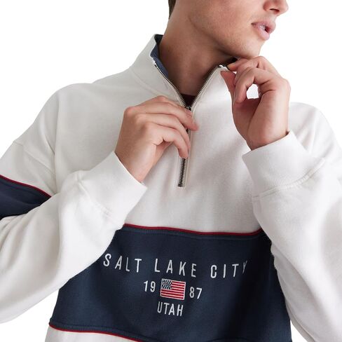 AEROPOSTALE Men's Gn Quarter Zip Sweatshirt-SLC in Saudi Arabia