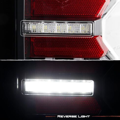 AKKON - Fits 2014-2018 Chevy Silverado 1500 2500HD 3500HD 3D LED DRL [Halogen Type] Black Tail Brake Lights Pair Left+Right in Saudi Arabia