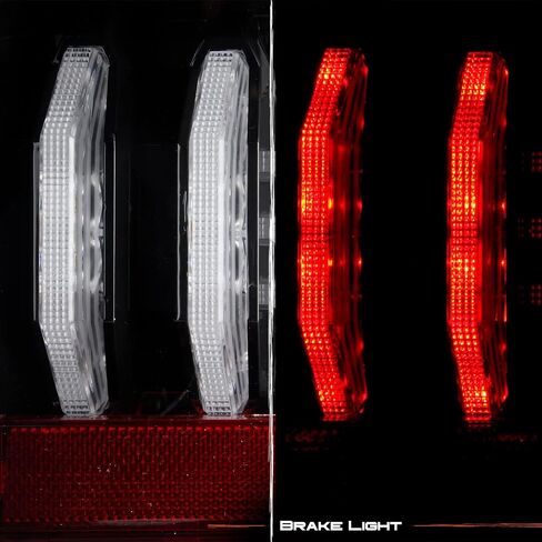AKKON - Fits 2014-2018 Chevy Silverado 1500 2500HD 3500HD 3D LED DRL [Halogen Type] Black Tail Brake Lights Pair Left+Right in Saudi Arabia