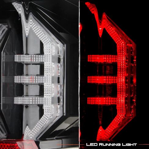 AKKON - Fits 2014-2018 Chevy Silverado 1500 2500HD 3500HD 3D LED DRL [Halogen Type] Black Tail Brake Lights Pair Left+Right in Saudi Arabia