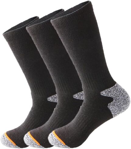 Mens Merino Wool Socks Cycling Moisture Wicking Outdoor Hiking Cushion Crew Socks Woolen Sock Thermal Warm Breathable in Saudi Arabia