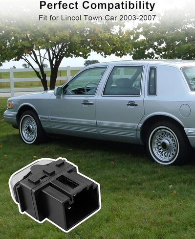 استبدال مفتاح قفل باب السيارة 5W1Z14028AA 1S9023 PDS154 650556 مناسب لسيارة Lincol Town Car 2003 2004 2005 2006 2007، زر التحكم في نافذة السائق الأيمن الأمامي باللون الأسود in Saudi Arabia