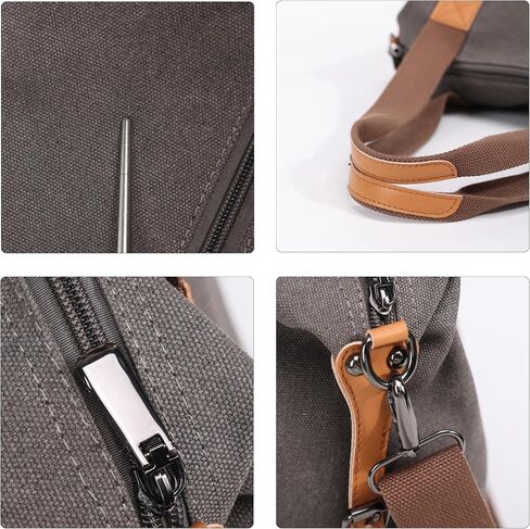 DOURR Women Canvas Shoulder Handbags Casual Cross body Bag Work Travel Commuter Tote in Kuwait