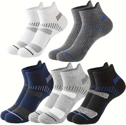 Long Socks for Men, Breathable and Comfortable, Suitable for Outdoor Sports and Fitness (5 Pairs) in Saudi Arabia