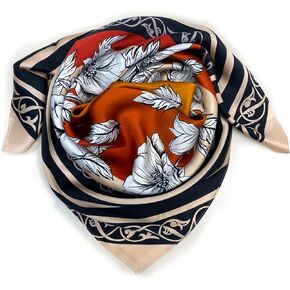 100% Silk Square Scarf 35" Zuhra Floral Gradient Lightweight Headscarf with Gift Packaging in Saudi Arabia